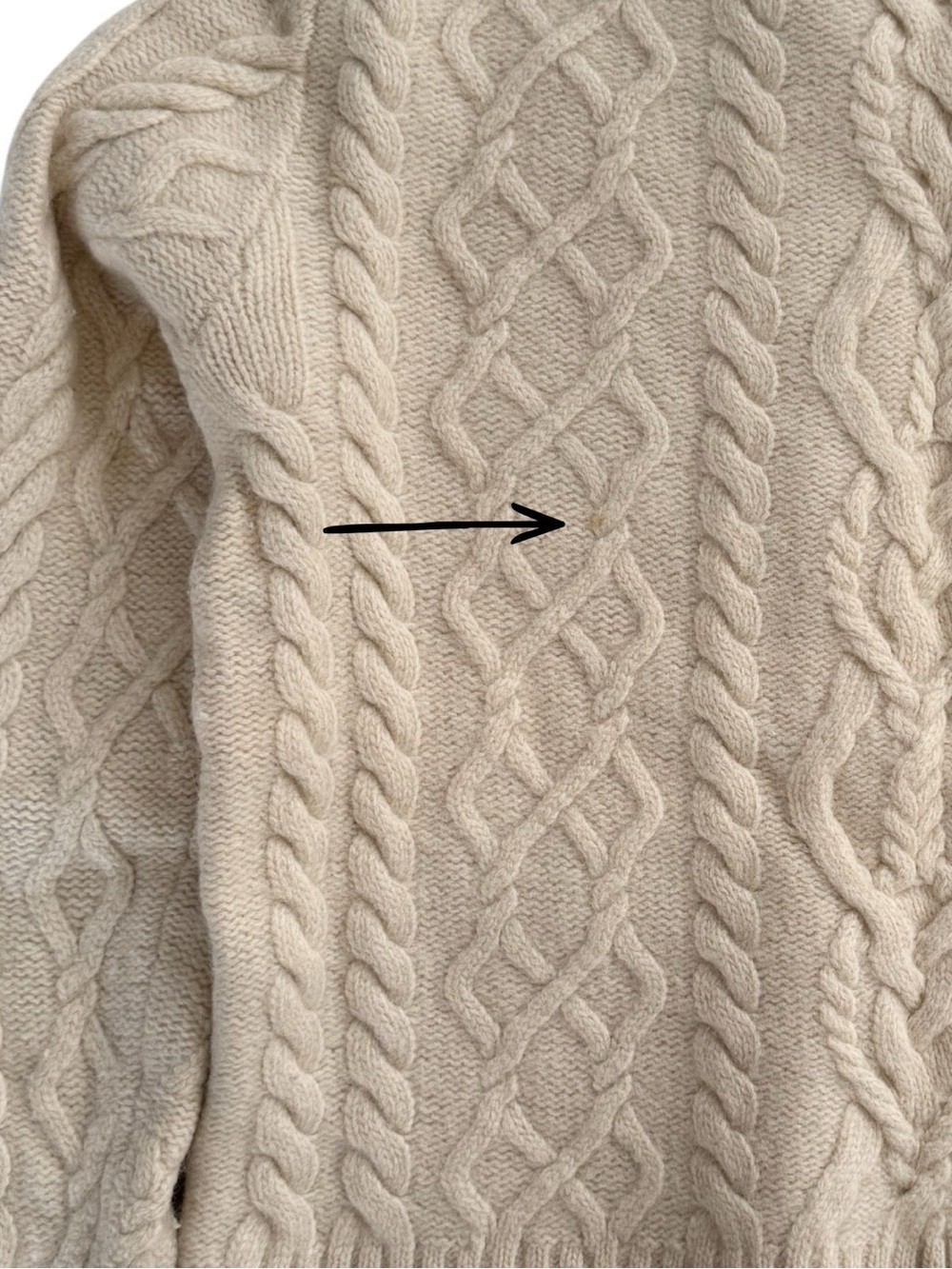 Weekend MaxMara Accordo Cable Knit Cream Sweater - Picture 4 of 7